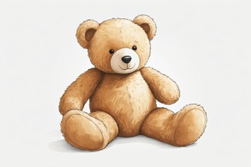 Obraz premium there is a brown teddy bear sitting on the ground