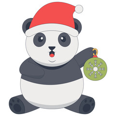 Cute Animal Panda Character with Cartoon Design Concept. Vector Illustration