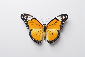 Obraz premium there is a butterfly that is sitting on a white surface