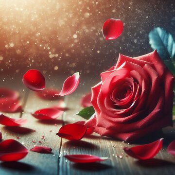 481 Petals falling from a flower A single petal falls from a bea