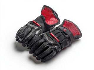 High-Performance Black and Red Protective Gloves for Various Activities