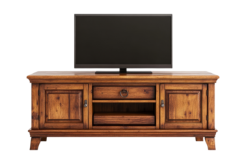 Elegant slim profile media cabinet white