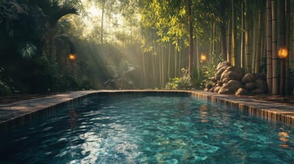 a very beautiful and natural swimming pool that is loved by young people