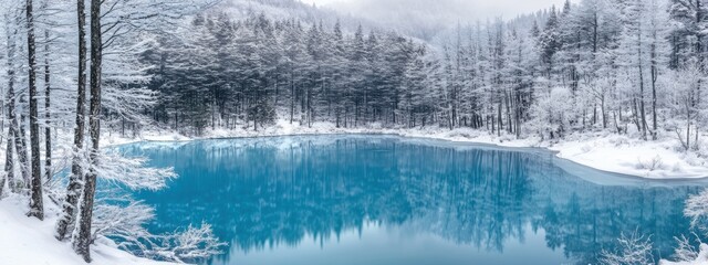 The ethereal beauty of the Blue Pond in Biei, Hokkaido, Japan