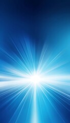 Abstract Blue Light Rays Converging Towards A Bright Center