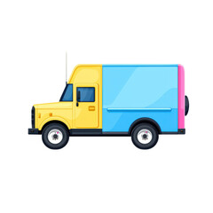 Colorful Delivery Truck Vector Illustration