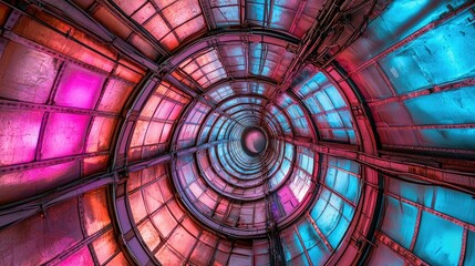 Spiral Industrial Tunnel