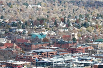 North Downtown Boulder as seen from Flagstaff mountain, Colorado