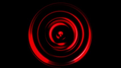 Abstract red circles round animation. Red circle rotation pattern loop