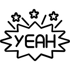 Yeah Sticker Icon