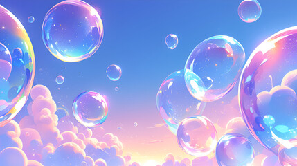 Pop bubble gradient background 