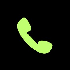 Phone icon on a black background