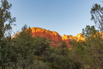 Red rocks of Sedona AZ at sunset.