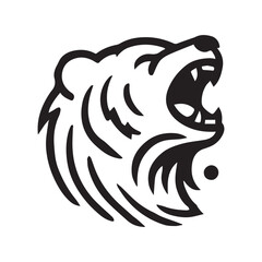 2d bear logo with white background