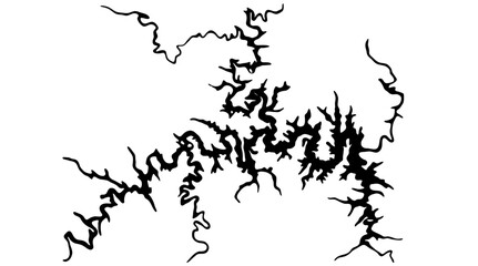 Vector image of Table Rock Lake in Missouri.
