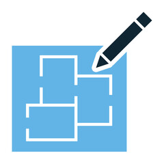Interior Floor Plan Icon, Room Layout and House Design with Pencil Illustration for Architecture or Drafting, and Real Estate