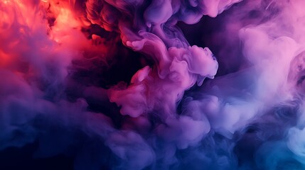 Fototapeta premium Smooth smoke layers creating visual interest on a matte black background