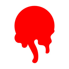 round Blood drips pattern and splatters liquid stain texture. Paint dripping. Dripping liquid. Paint flows. Current paint, stains. Current drops. Color easy to edit. Transparent background