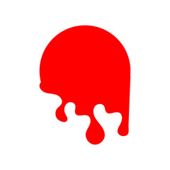 round Blood drips pattern and splatters liquid stain texture. Paint dripping. Dripping liquid. Paint flows. Current paint, stains. Current drops. Color easy to edit. Transparent background