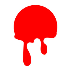 round Blood drips pattern and splatters liquid stain texture. Paint dripping. Dripping liquid. Paint flows. Current paint, stains. Current drops. Color easy to edit. Transparent background