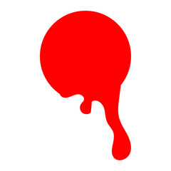 round Blood drips pattern and splatters liquid stain texture. Paint dripping. Dripping liquid. Paint flows. Current paint, stains. Current drops. Color easy to edit. Transparent background