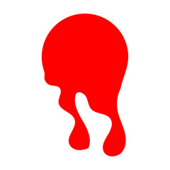 round Blood drips pattern and splatters liquid stain texture. Paint dripping. Dripping liquid. Paint flows. Current paint, stains. Current drops. Color easy to edit. Transparent background