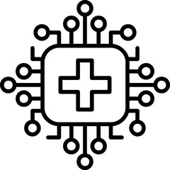 Fototapeta premium AI health assistant Icon