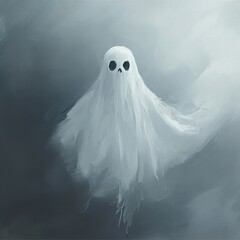 Ethereal Ghost: A Spooky, Supernatural Digital Painting