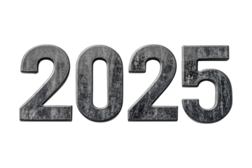 Modern matte black steel numbers 2025 sleek design