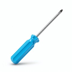 Fototapeta premium Blue Screwdriver Tool Isolated on White Background Repair Equipment DIY Project