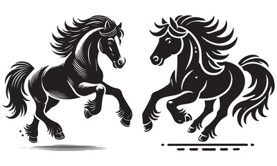 horse silhouette illustration