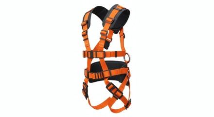 Orange and Black Safety Harness for Construction Workers Industrial Fall Protection Equipment
