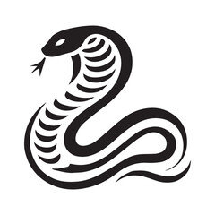 2d cobra snake logo with white background