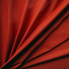 Rich Red Fabric Texture  Draped Cloth Background  Abstract Design  Textile Surface