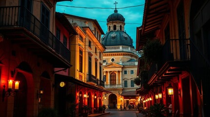 Fototapeta premium Colorful Streets of Salvador During Carnival