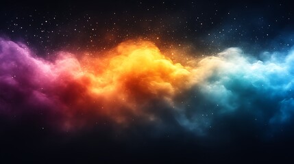 Fototapeta premium Colorful Nebula Clouds and Sparkling Starscape