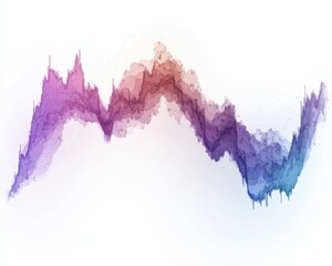 Obraz premium Abstract digital background featuring colorful wave patterns representing data fluctuation.
