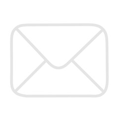 mail icon white line element png file transparent background 