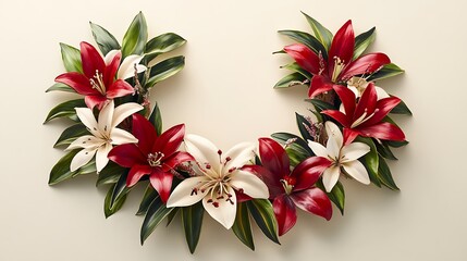 A fresh bouquet with a modern twist arranged on a clean cream background