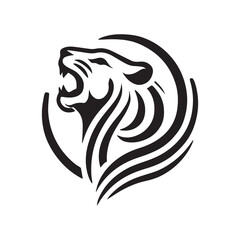 2d leopard logo with white background