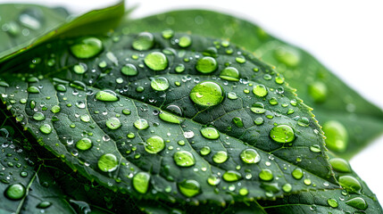 Beautiful transparent natural dew drops