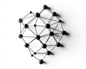 Abstract representation of interconnected nodes in a digital network design.
