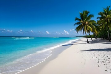 beach with palm trees