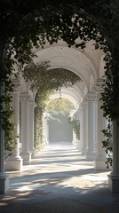 Fototapeta premium Sunlit Classical Archway Garden
