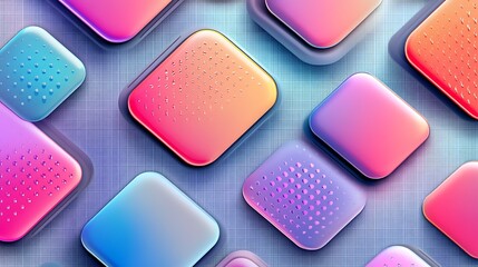 Abstract Colorful Squares Pattern Design Background