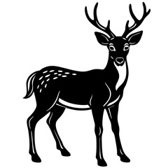 Obraz premium deer silhouette vector
