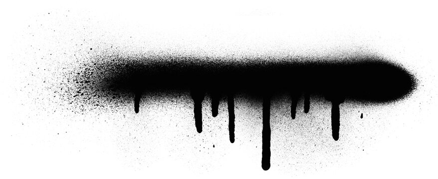 Horizontal Spray Paint Line with Dripping Paint Effect.