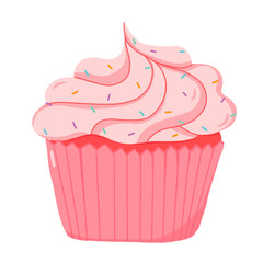 cupcake with pink icing