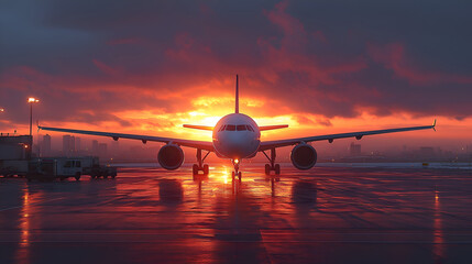 When the sunrise is brilliant there is a panoramic view of the plane