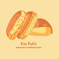 Pukis cake, a traditional Indonesian dessert, topped with melted chocolate, chocolate sprinkles and colorful sprinkles.